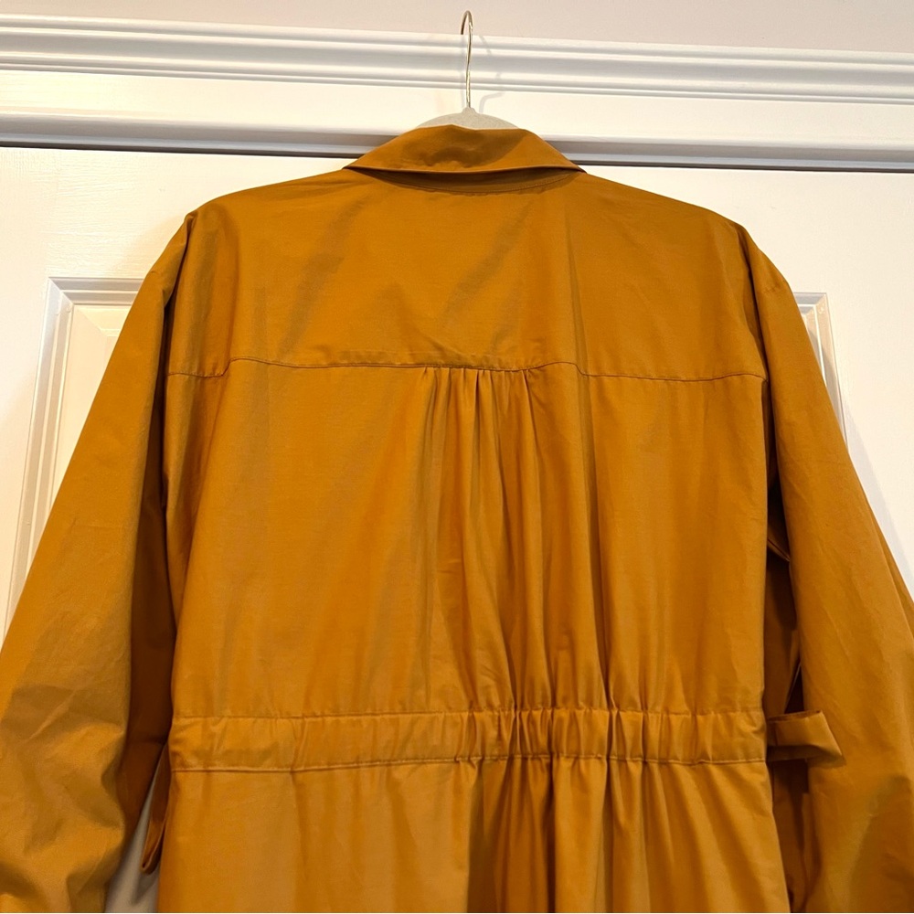 NEW Maeve Cinched Waist Cotton Maxi Shirt Dress Anthropologie Cedar, Medium, NWT - Picture 10 of 15